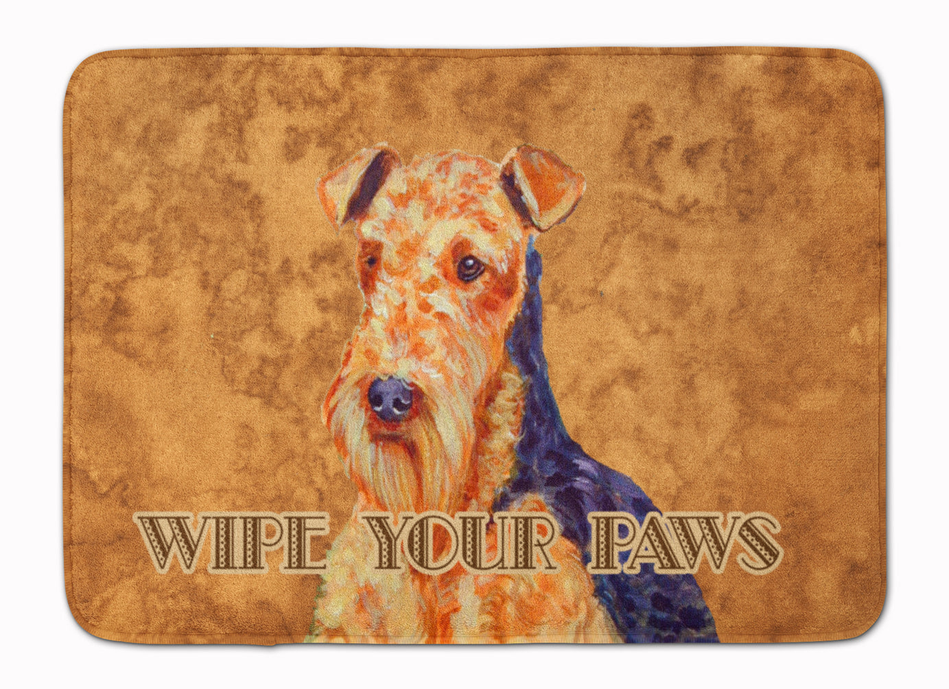 Airedale Wipe your Paws Machine Washable Memory Foam Mat LH9453RUG - the-store.com