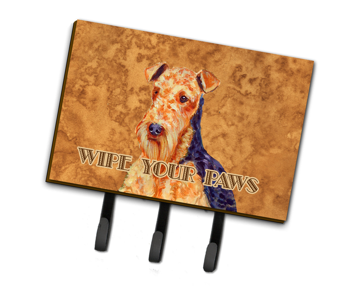 Airedale Wipe your Paws Leash or Key Holder