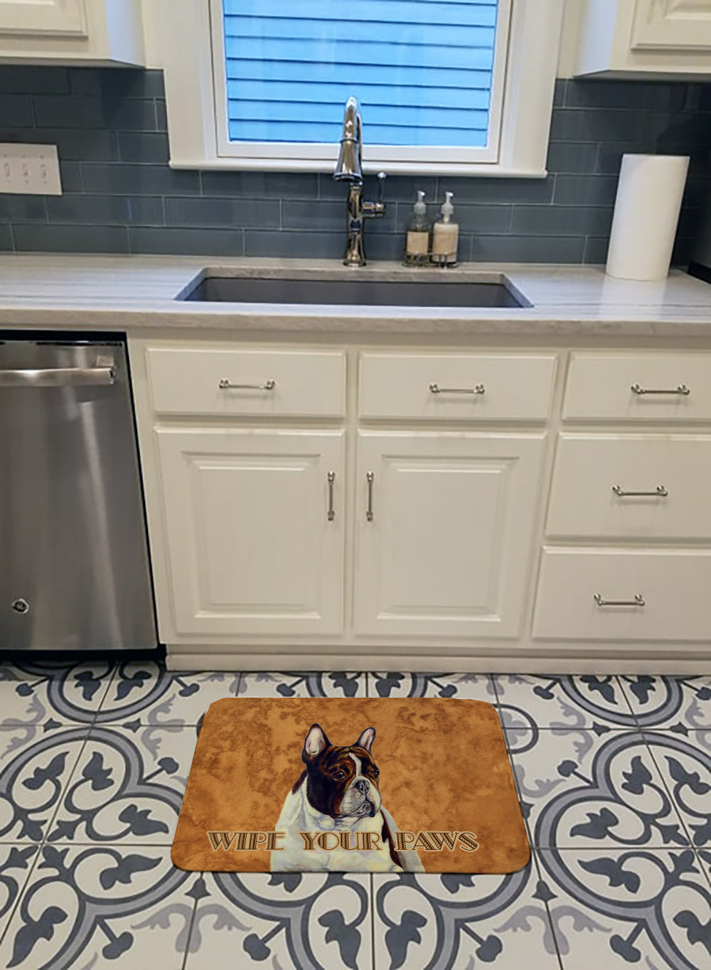 French Bulldog Wipe your Paws Machine Washable Memory Foam Mat LH9454RUG - the-store.com