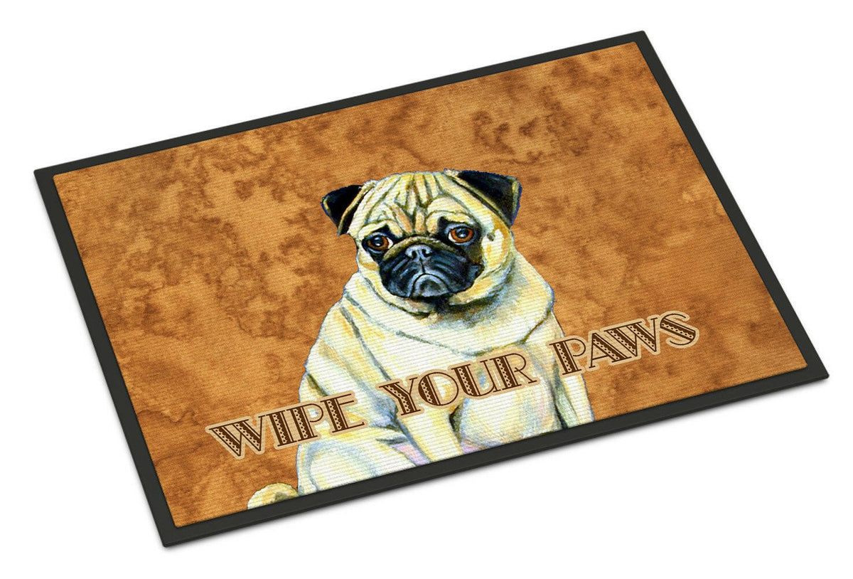 Fawn Pug Wipe your Paws Indoor or Outdoor Mat 24x36 LH9456JMAT - the-store.com