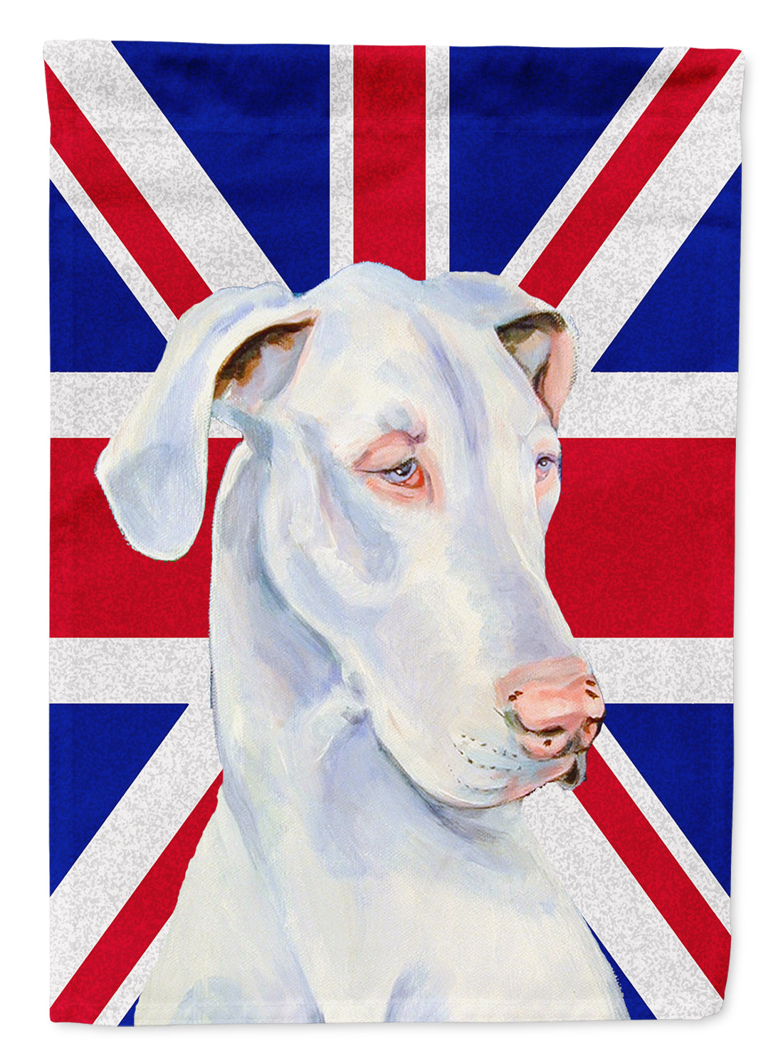 Great Dane with English Union Jack British Flag Flag Canvas House Size LH9465CHF  the-store.com.