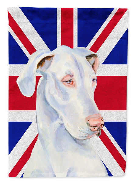 Great Dane with English Union Jack British Flag Flag Canvas House Size LH9465CHF