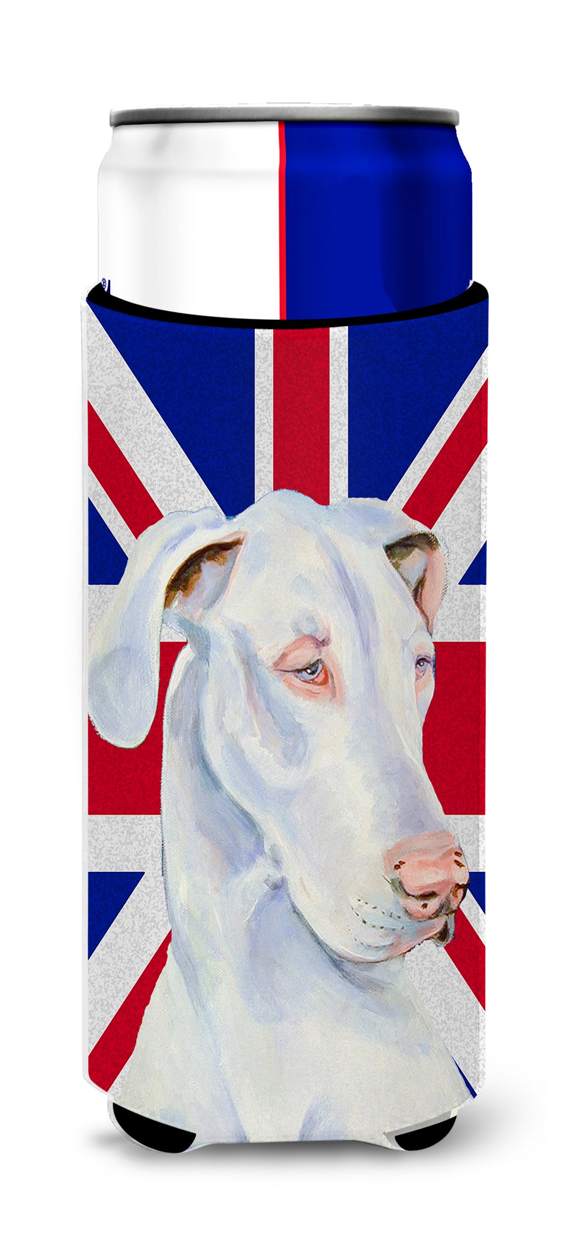 Great Dane with English Union Jack British Flag Ultra Beverage Insulators for slim cans LH9465MUK