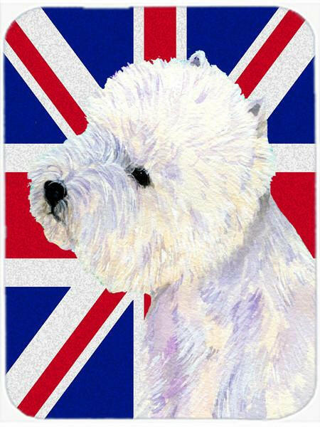 Westie with English Union Jack British Flag Mouse Pad, Hot Pad or Trivet LH9467MP by Caroline's Treasures