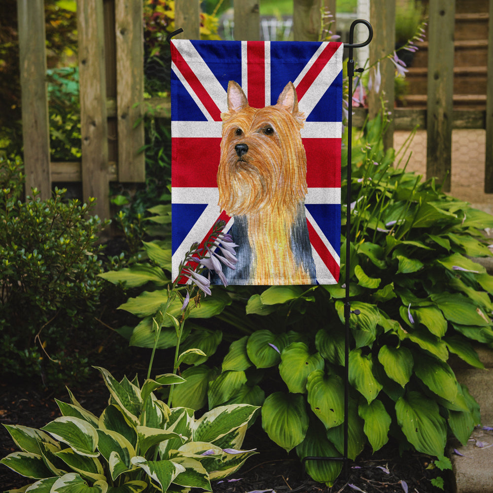 Silky Terrier with English Union Jack British Flag Flag Garden Size LH9468GF  the-store.com.