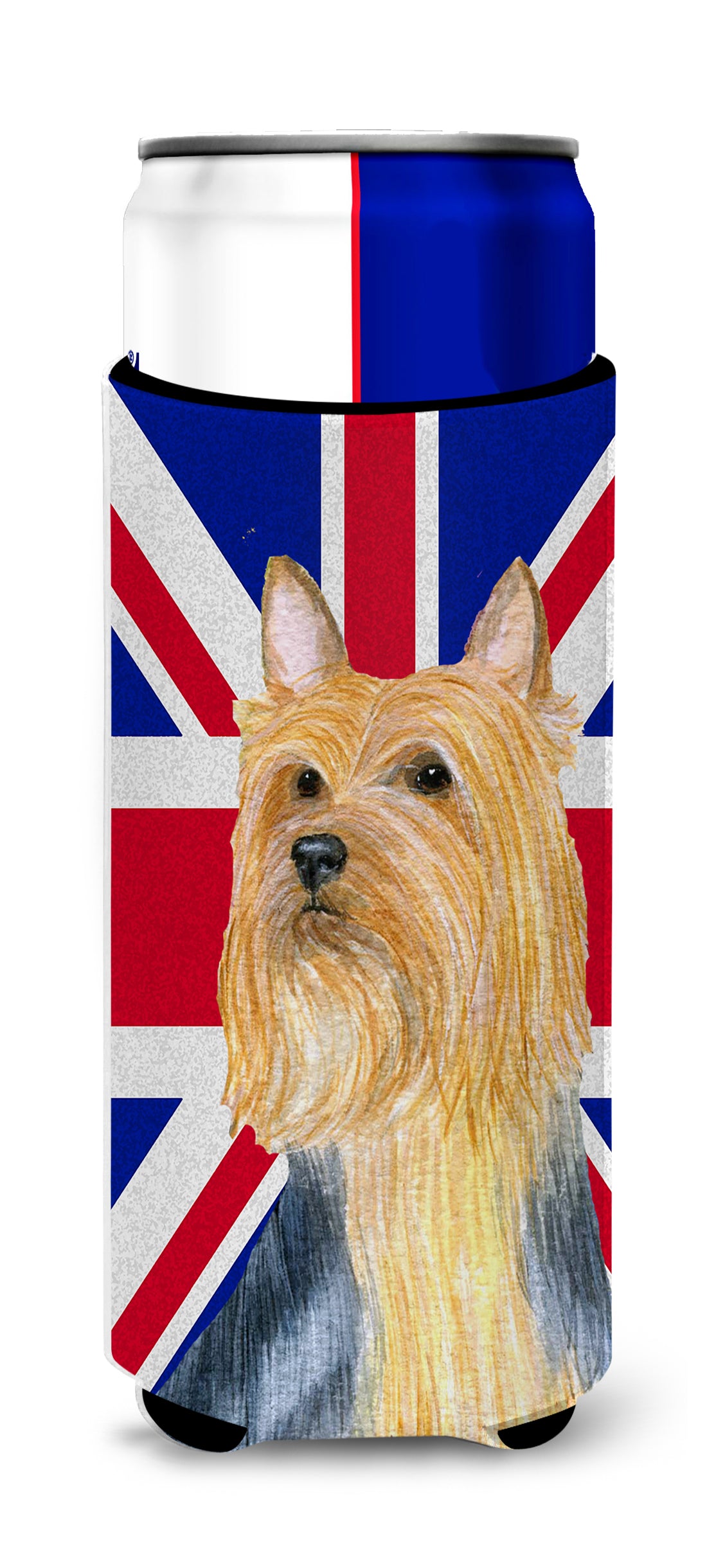 Silky Terrier with English Union Jack British Flag Ultra Beverage Insulators for slim cans LH9468MUK