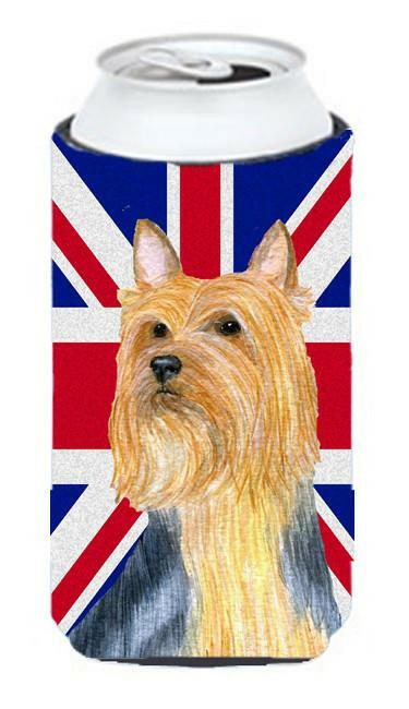 Silky Terrier with English Union Jack British Flag Tall Boy Beverage Insulator Hugger LH9468TBC by Caroline&#39;s Treasures