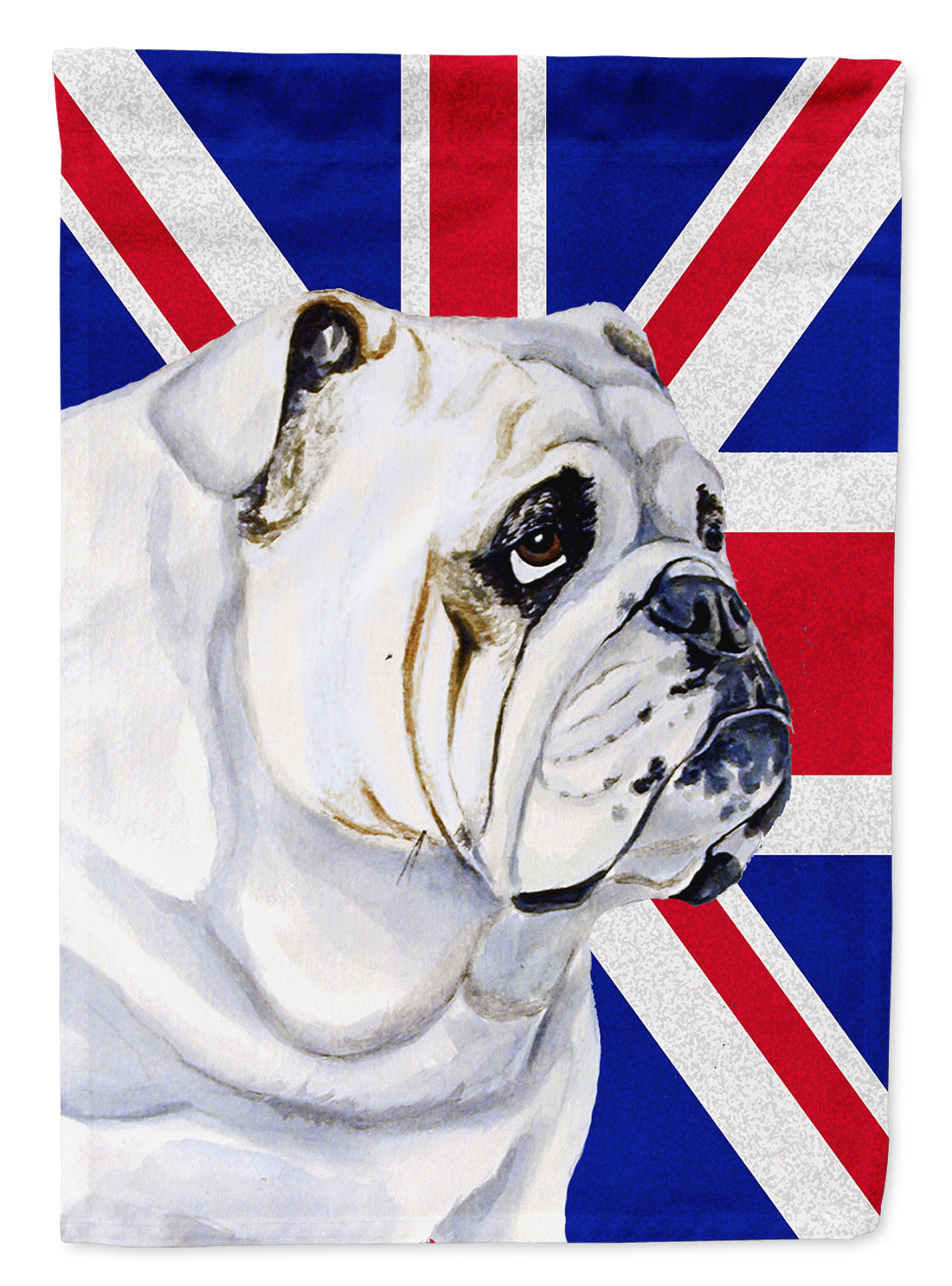 English Bulldog with English Union Jack British Flag Flag Canvas House Size LH9471CHF  the-store.com.