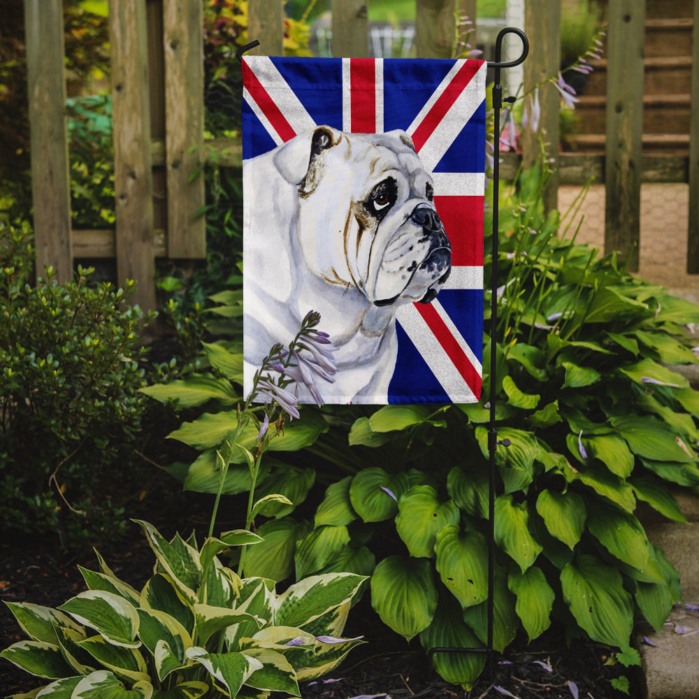 English Bulldog with English Union Jack British Flag Flag Garden Size  the-store.com.