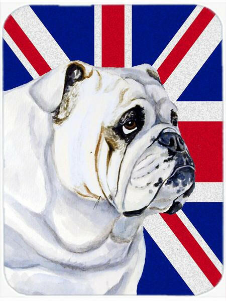 English Bulldog with English Union Jack British Flag Glass Cutting Board Large Size LH9471LCB by Caroline's Treasures