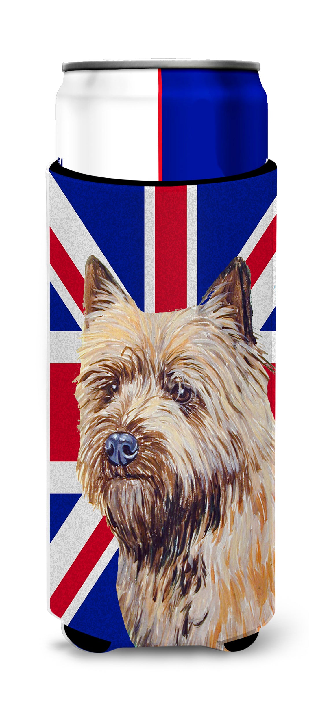 Cairn Terrier with English Union Jack British Flag Ultra Beverage Insulators for slim cans LH9472MUK