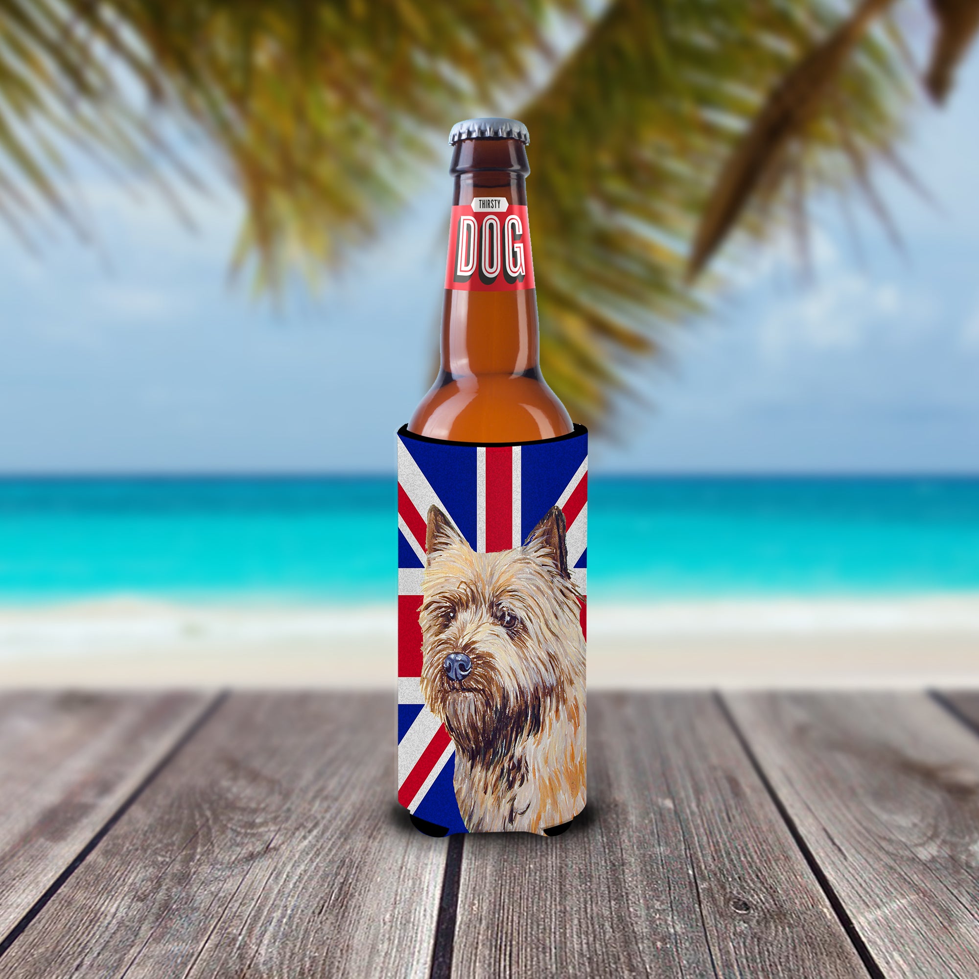 Cairn Terrier with English Union Jack British Flag Ultra Beverage Insulators for slim cans LH9472MUK