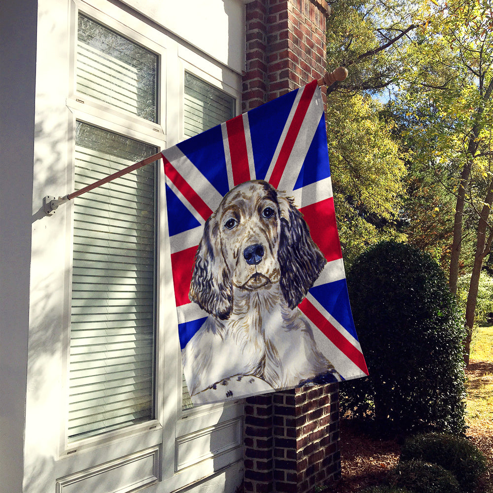 English Setter with English Union Jack British Flag Flag Canvas House Size LH9474CHF  the-store.com.