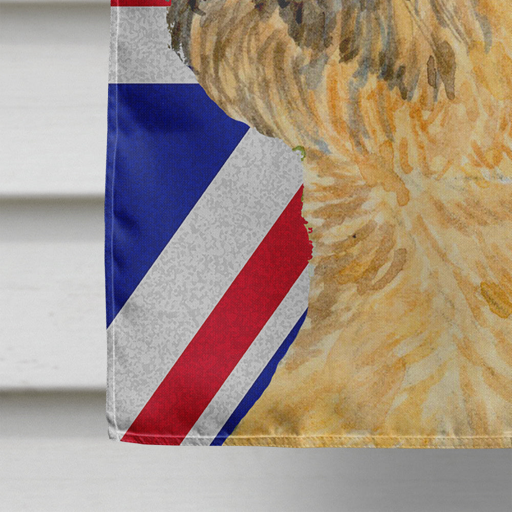 Border Terrier with English Union Jack British Flag Flag Canvas House Size LH9475CHF  the-store.com.