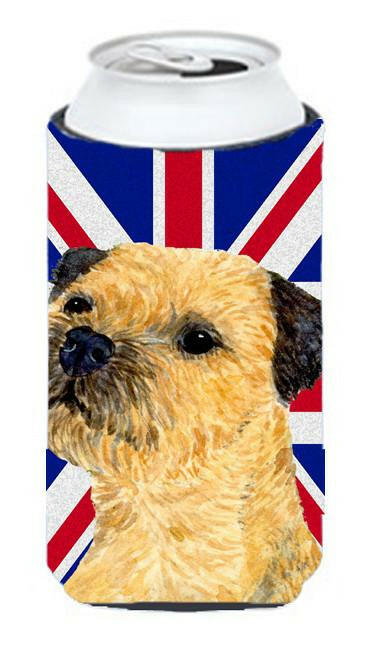 Border Terrier with English Union Jack British Flag Tall Boy Beverage Insulator Hugger LH9475TBC by Caroline&#39;s Treasures