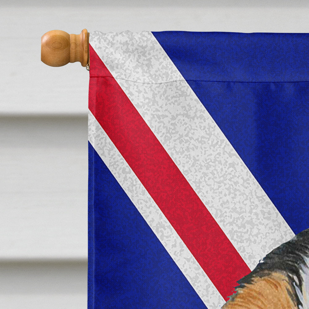 Cavalier Spaniel with English Union Jack British Flag Flag Canvas House Size LH9476CHF