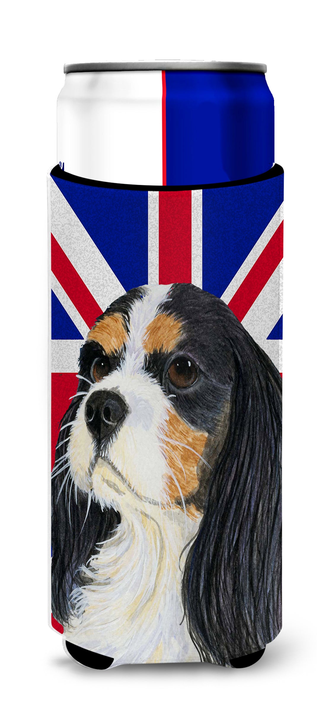 Cavalier Spaniel with English Union Jack British Flag Ultra Beverage Insulators for slim cans LH9476MUK