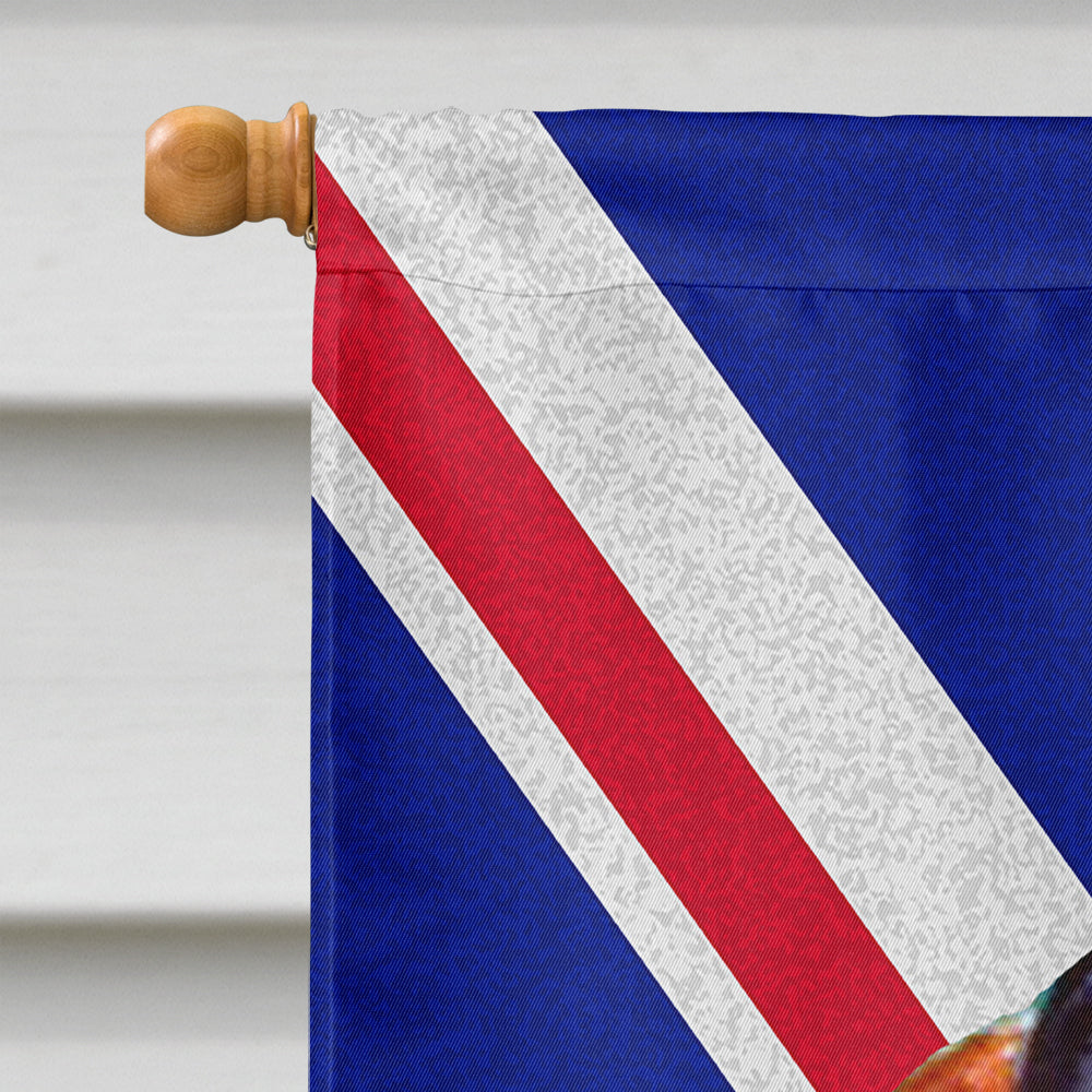 Basset Hound with English Union Jack British Flag Flag Canvas House Size LH9479CHF