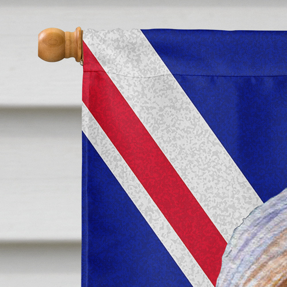 Bearded Collie with English Union Jack British Flag Flag Canvas House Size LH9482CHF  the-store.com.