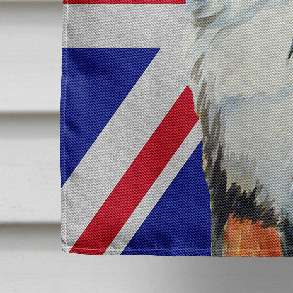 Bernese Mountain Dog with English Union Jack British Flag Flag Canvas House Size LH9486CHF  the-store.com.