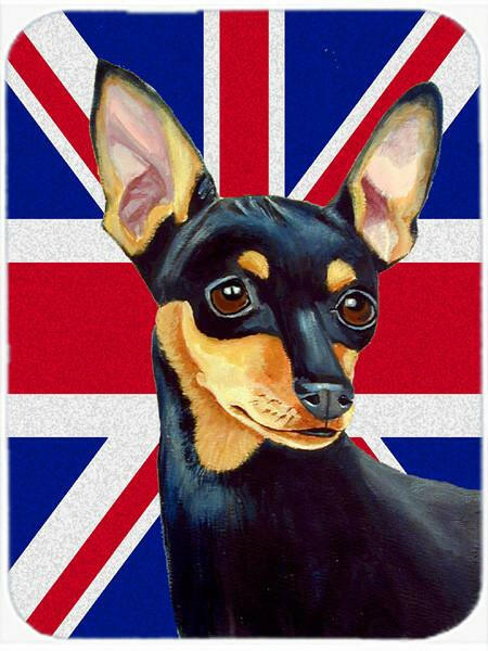 Min Pin with English Union Jack British Flag Mouse Pad, Hot Pad or Trivet LH9487MP by Caroline's Treasures