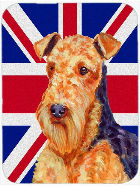 Airedale with English Union Jack British Flag Mouse Pad, Hot Pad or Trivet LH9488MP by Caroline&#39;s Treasures