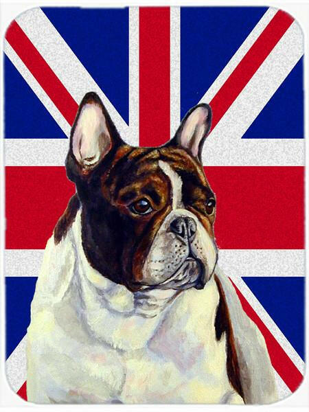 French Bulldog with English Union Jack British Flag Glass Cutting Board Large Size LH9489LCB by Caroline's Treasures