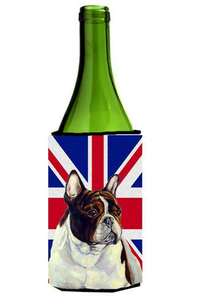 French Bulldog with English Union Jack British Flag Wine Bottle Beverage Insulator Hugger LH9489LITERK by Caroline's Treasures