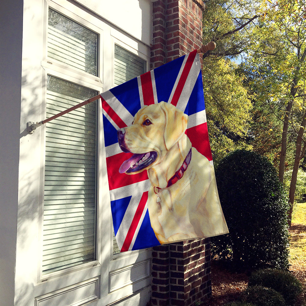 Labrador with English Union Jack British Flag Flag Canvas House Size LH9490CHF  the-store.com.