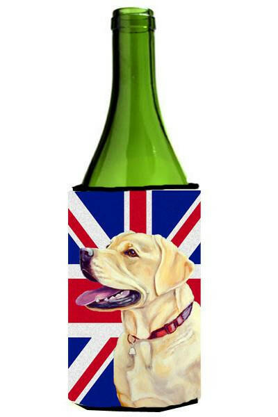 Labrador with English Union Jack British Flag Wine Bottle Beverage Insulator Hugger LH9490LITERK by Caroline's Treasures