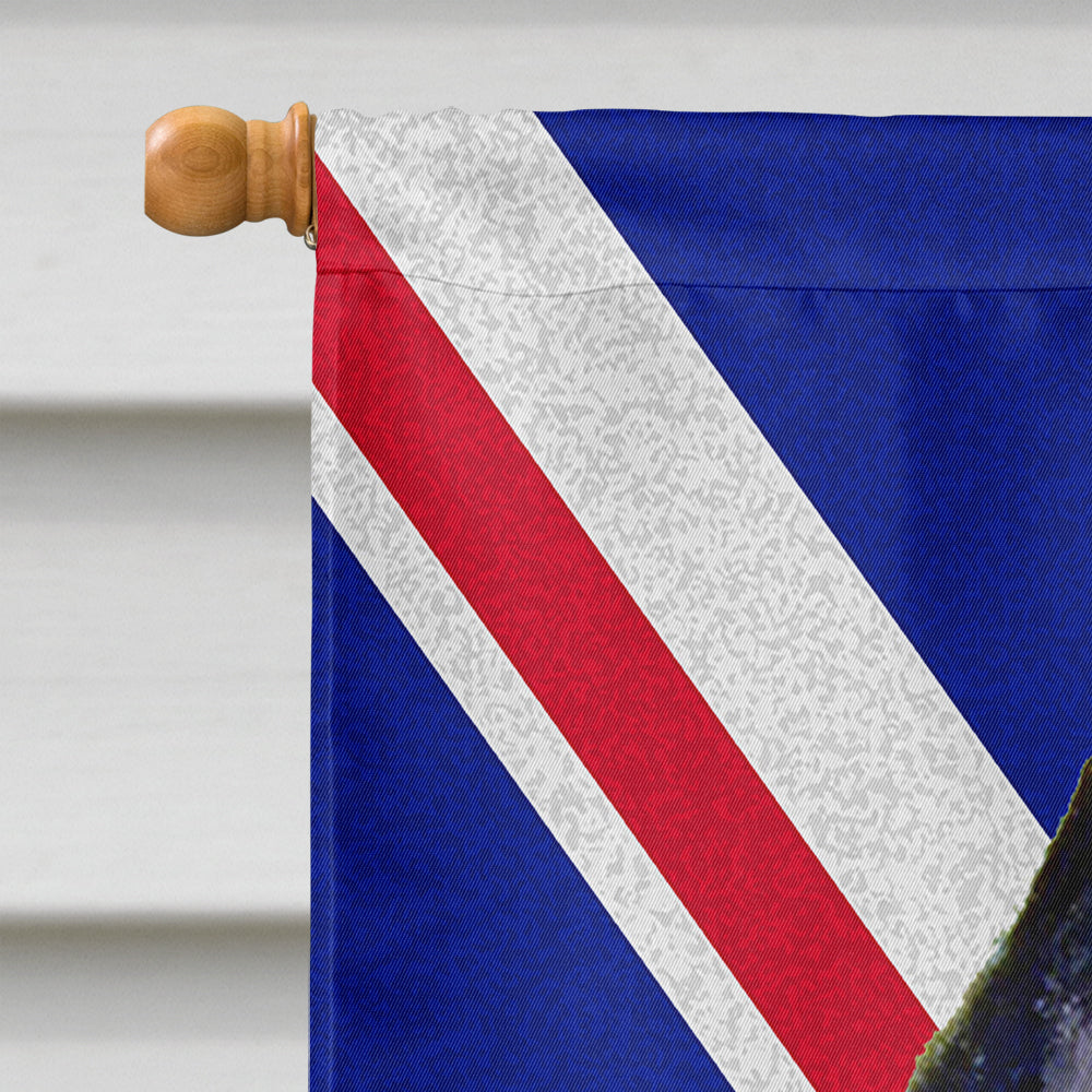 Schipperke with English Union Jack British Flag Flag Canvas House Size LH9491CHF
