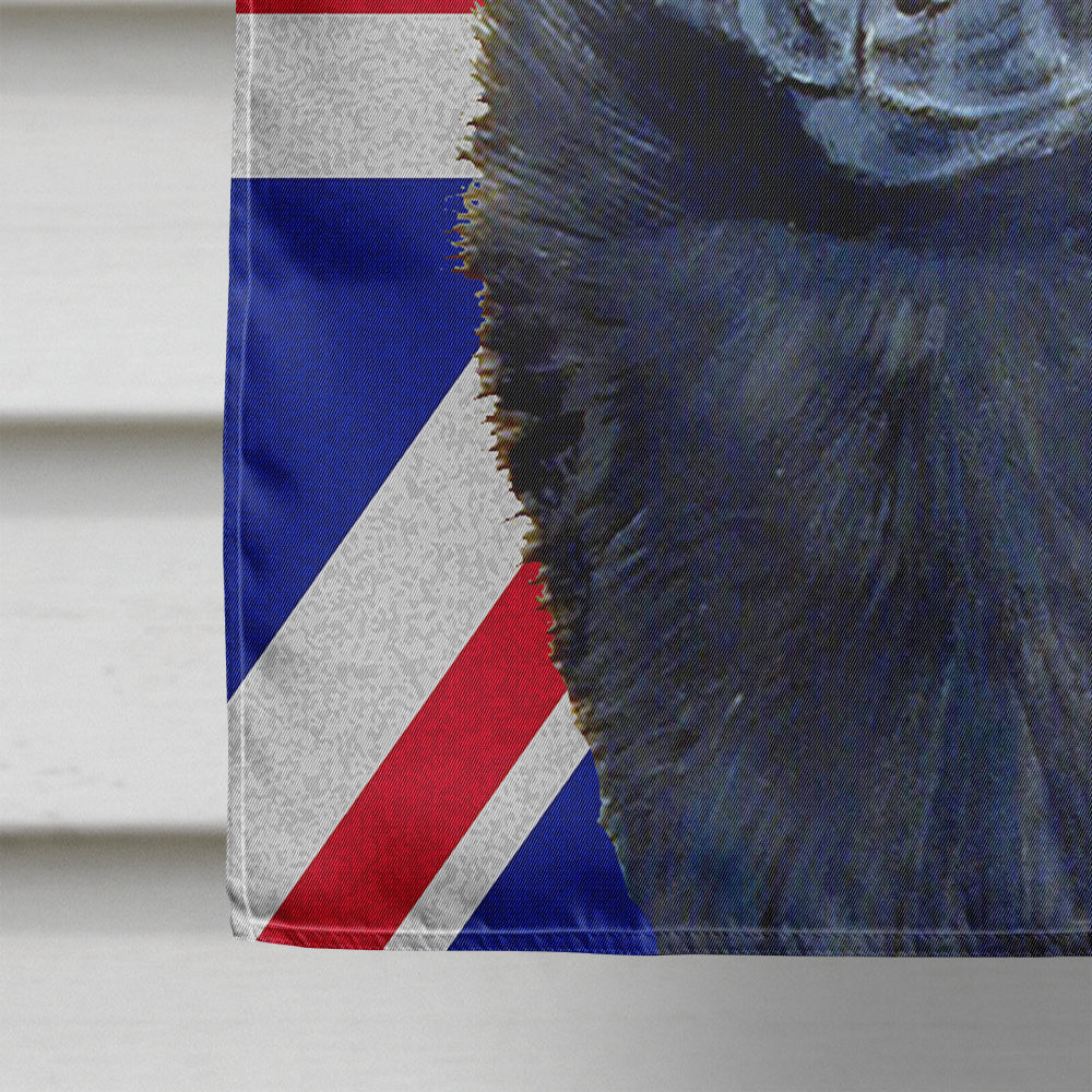 Schipperke with English Union Jack British Flag Flag Canvas House Size LH9491CHF  the-store.com.