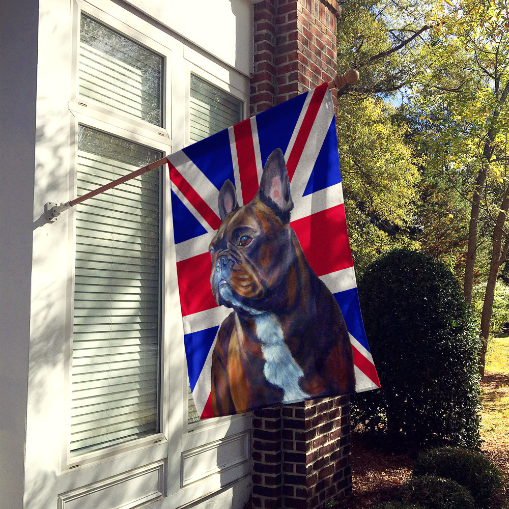 French Bulldog with English Union Jack British Flag Flag Canvas House Size LH9492CHF  the-store.com.