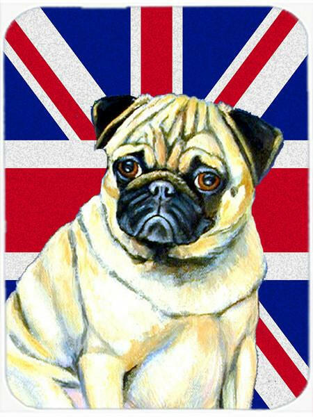 Pug with English Union Jack British Flag Mouse Pad, Hot Pad or Trivet LH9494MP by Caroline&#39;s Treasures