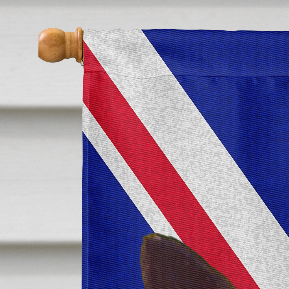 Norwegian Elkhound with English Union Jack British Flag Flag Canvas House Size LH9495CHF