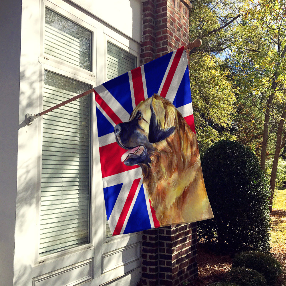 Leonberger with English Union Jack British Flag Flag Canvas House Size LH9500CHF  the-store.com.