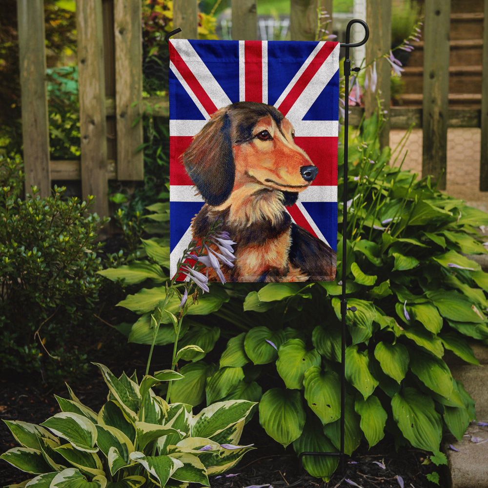 Dachshund with English Union Jack British Flag Flag Garden Size LH9502GF