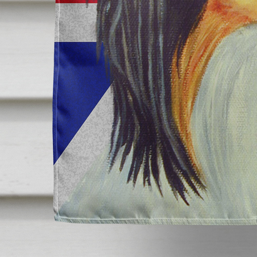 Papillon with English Union Jack British Flag Flag Canvas House Size LH9503CHF  the-store.com.
