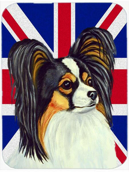 Papillon with English Union Jack British Flag Mouse Pad, Hot Pad or Trivet LH9503MP by Caroline&#39;s Treasures