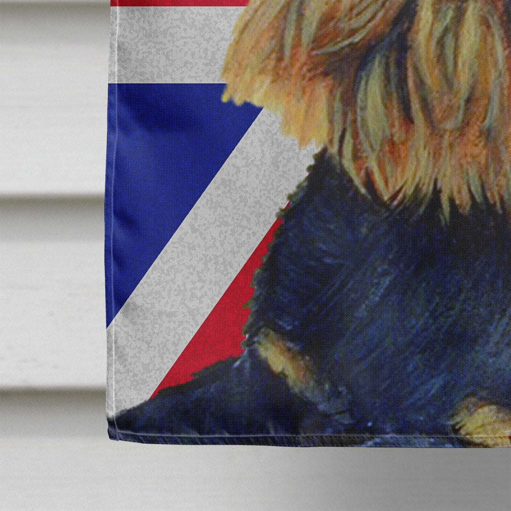 Brussels Griffon with English Union Jack British Flag Flag Canvas House Size LH9505CHF  the-store.com.