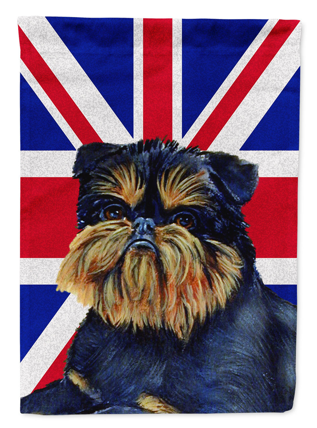 Caroline's Treasures Brussels Griffon with English Union Jack British Flag Garden Flag - Outdoor Decorative Yard Flag