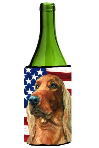 Irish Setter USA Patriotic American Flag Wine Bottle Beverage Insulator Hugger LH9541LITERK by Caroline&#39;s Treasures