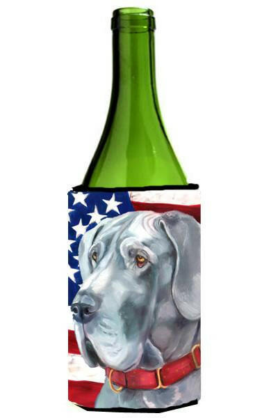 Great Dane USA Patriotic American Flag Wine Bottle Beverage Insulator Hugger LH9542LITERK by Caroline&#39;s Treasures