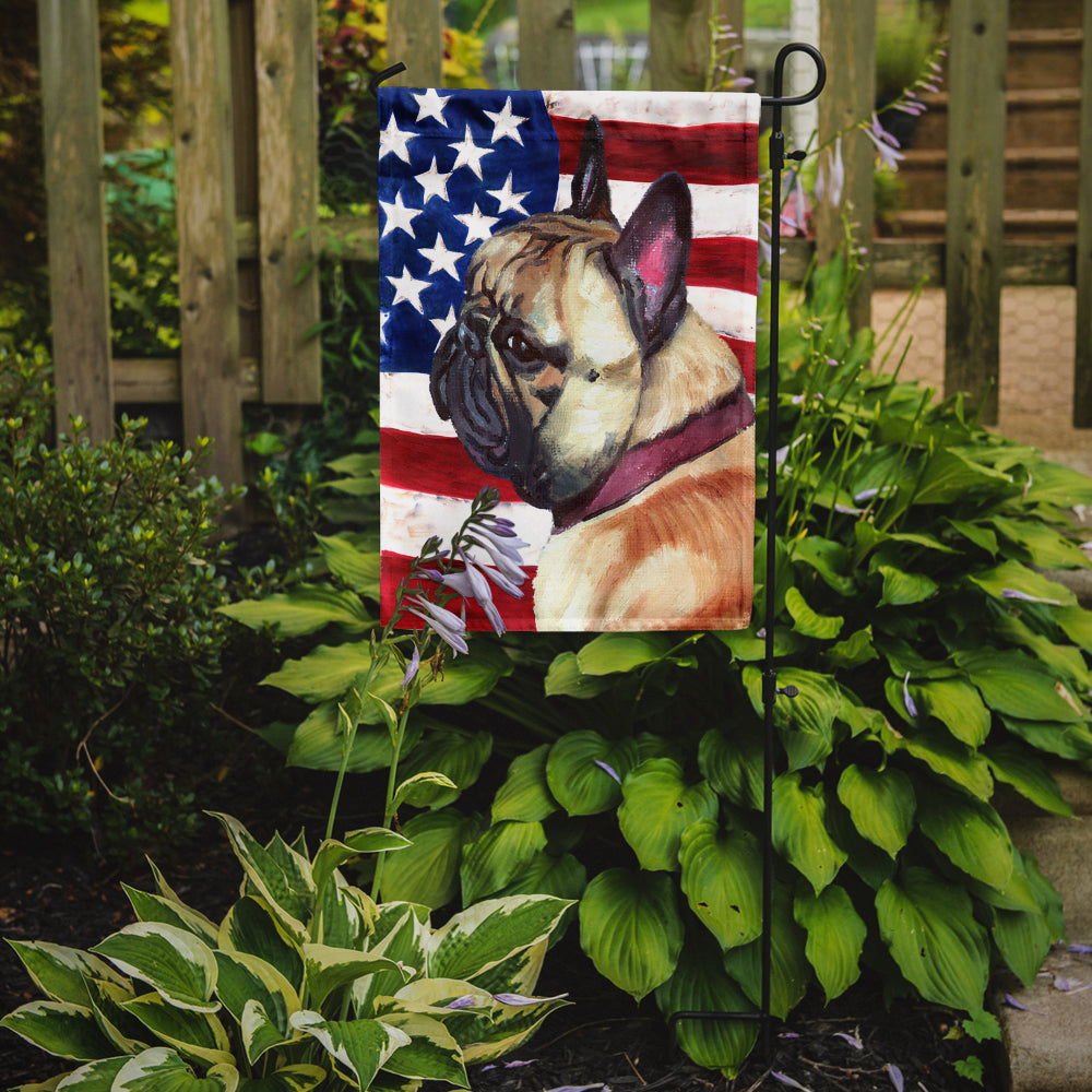 French Bulldog Frenchie USA Patriotic American Flag Flag Garden Size