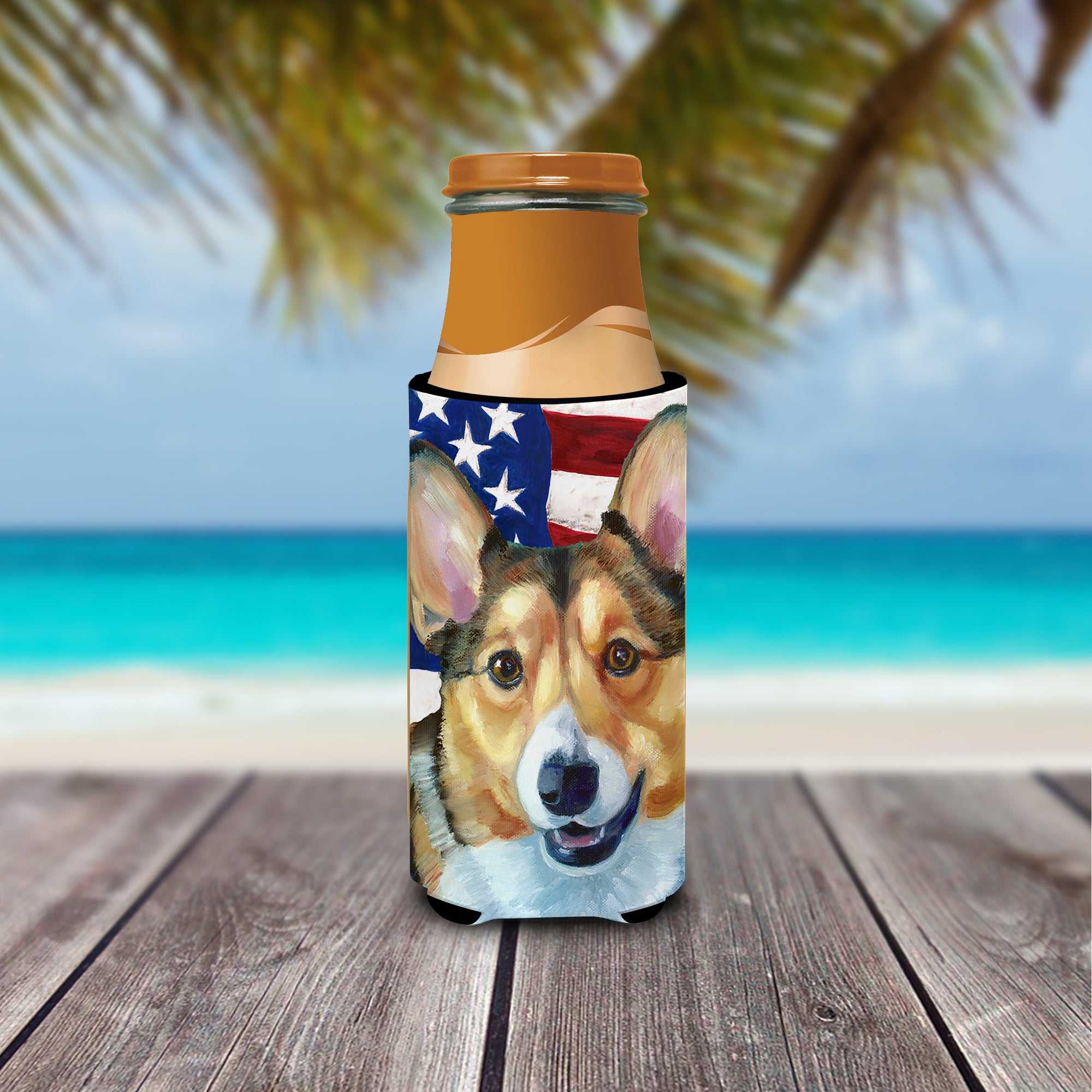 Corgi USA Patriotic American Flag Ultra Beverage Insulators for slim cans LH9546MUK