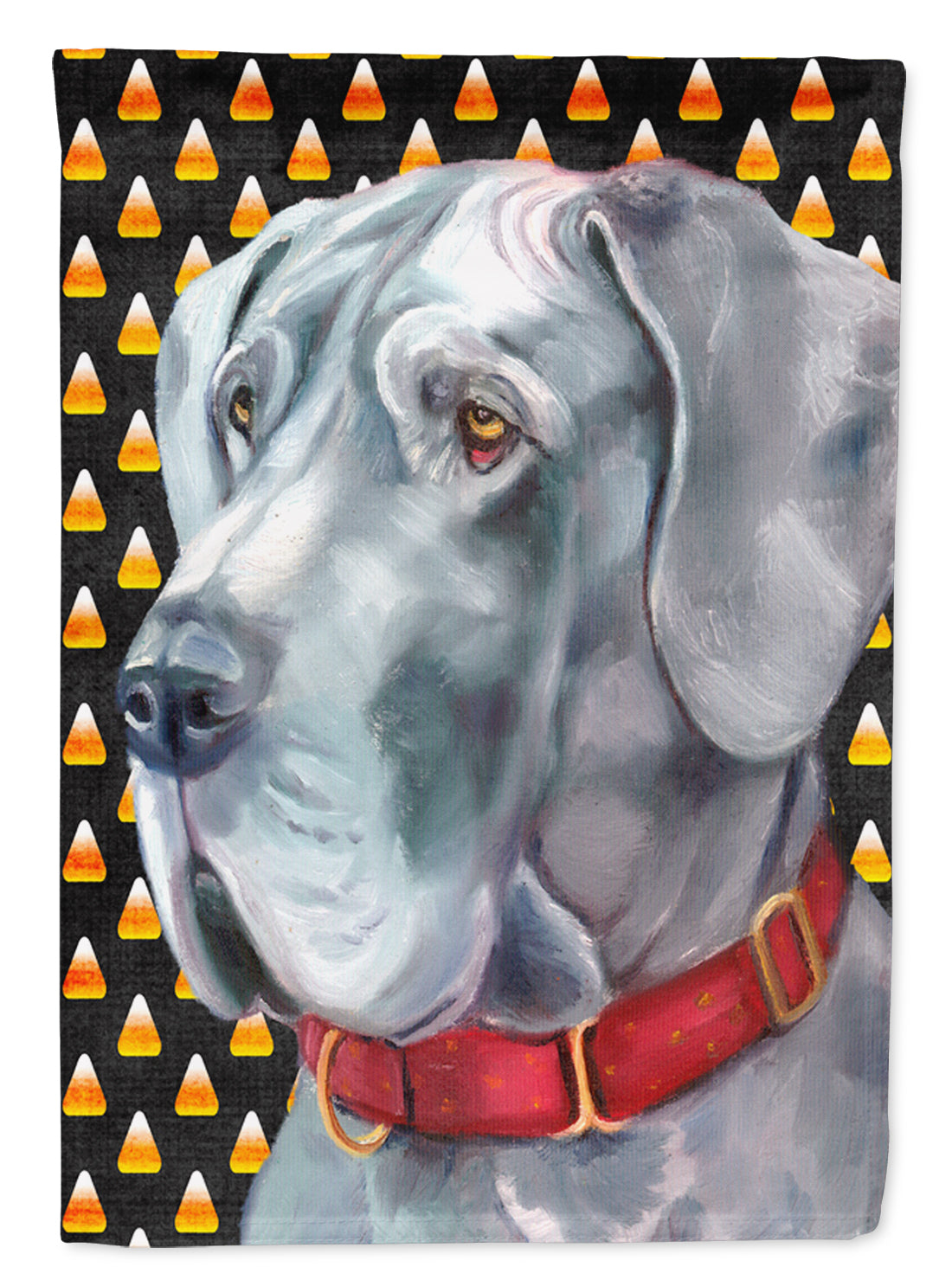 Great Dane Candy Corn Halloween Flag Canvas House Size LH9549CHF  the-store.com.
