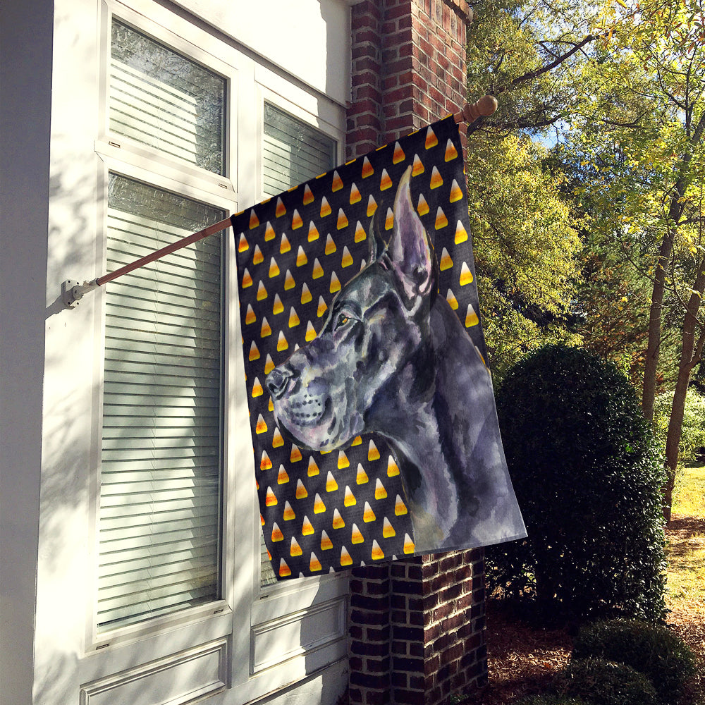 Black Great Dane Candy Corn Halloween Flag Canvas House Size LH9550CHF