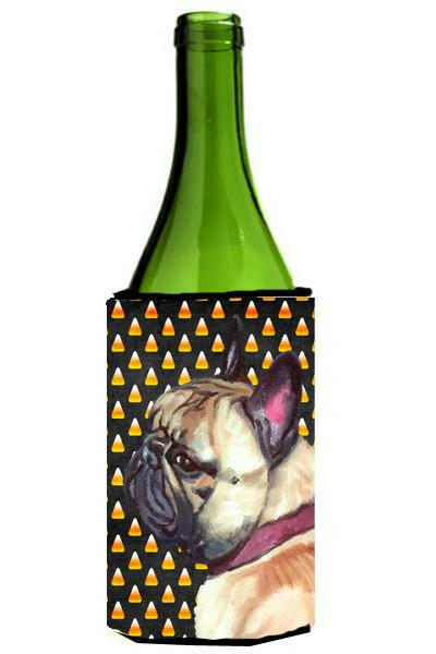 French Bulldog Frenchie Candy Corn Halloween Wine Bottle Beverage Insulator Hugger LH9552LITERK by Caroline&#39;s Treasures