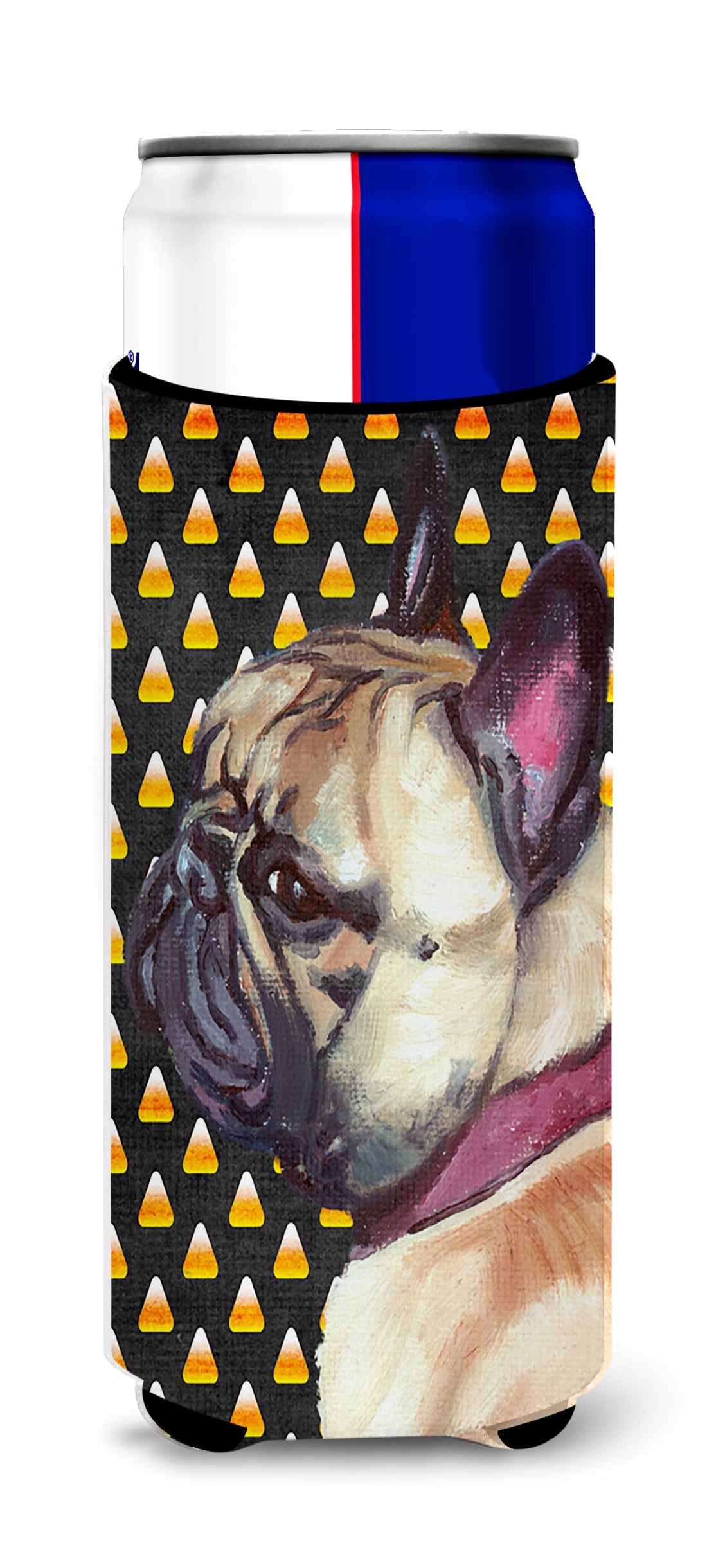 French Bulldog Frenchie Candy Corn Halloween Ultra Beverage Insulators for slim cans LH9552MUK