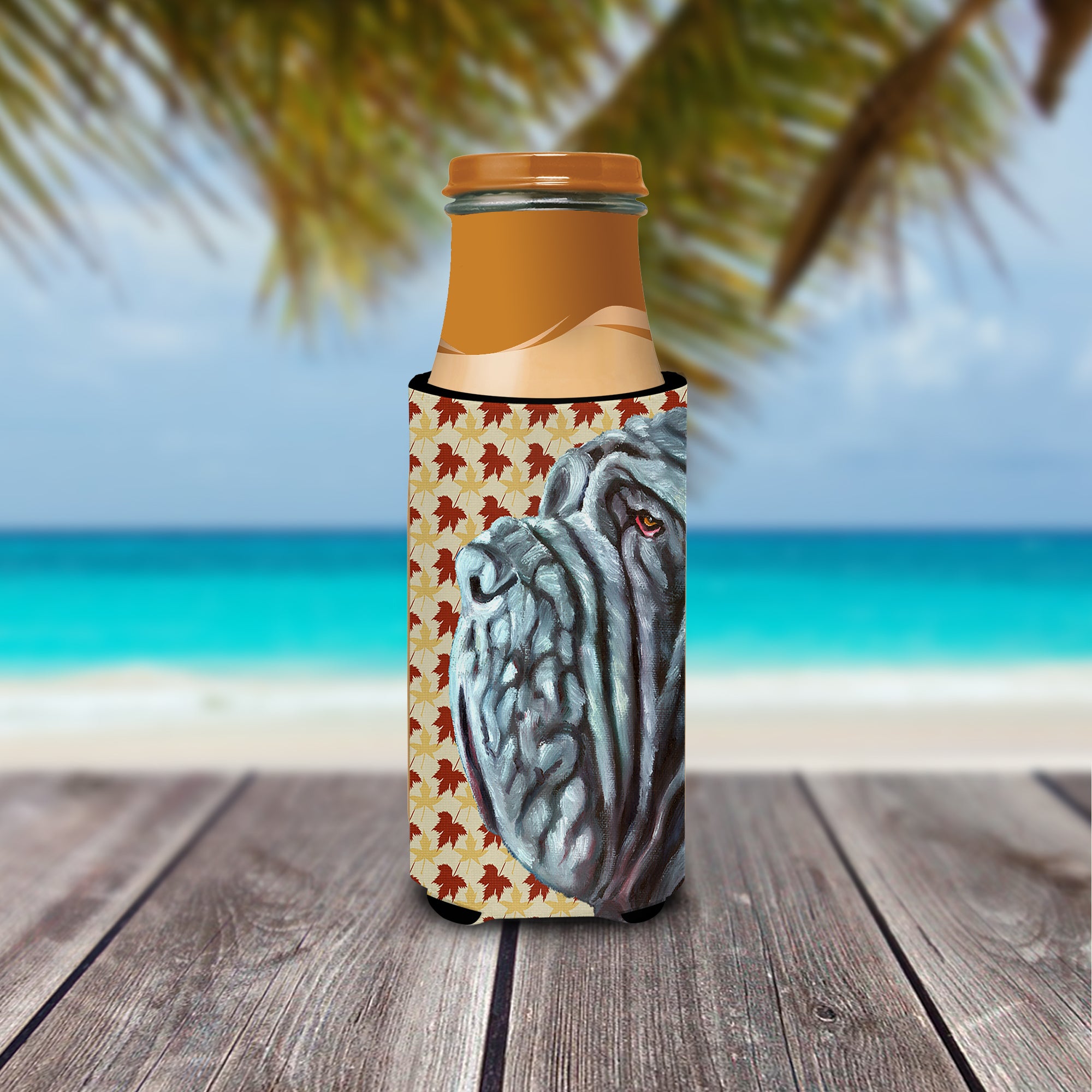 Neapolitan Mastiff Fall Leaves Ultra Beverage Insulators for slim cans LH9554MUK  the-store.com.